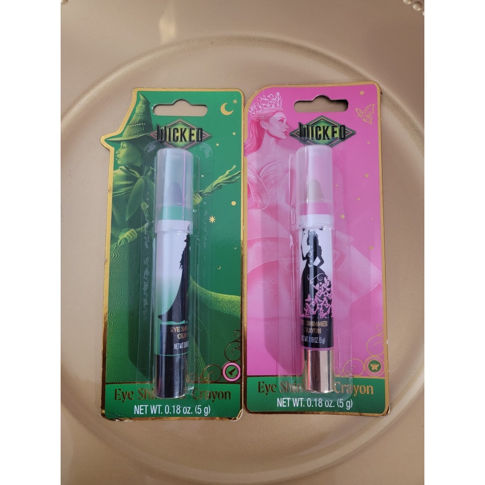 Wicked Movie Eye Shimmer Crayon Set Elphaba Glinda Eyeshadow Sticks 2 Pack NIP